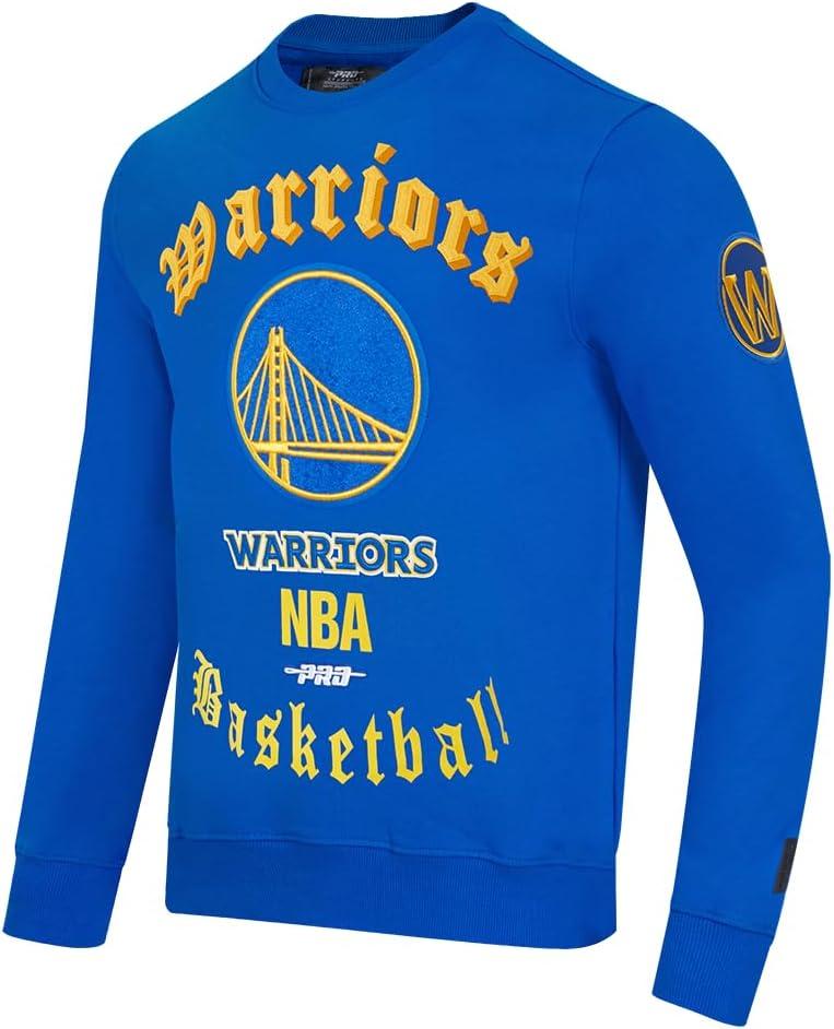 image:imagePro Standard Mens NBA Old English Brushed Back French Terry Crewneck SweatshirtRoyal Blue