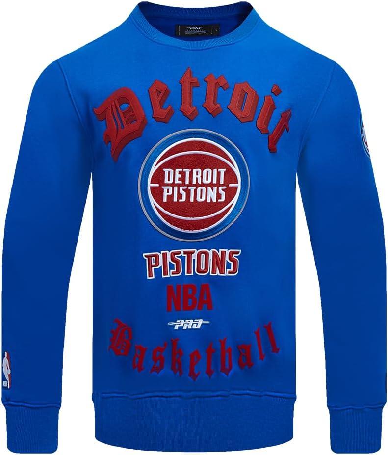 image:imagePro Standard Mens NBA Old English Brushed Back French Terry Crewneck SweatshirtRoyal Blue