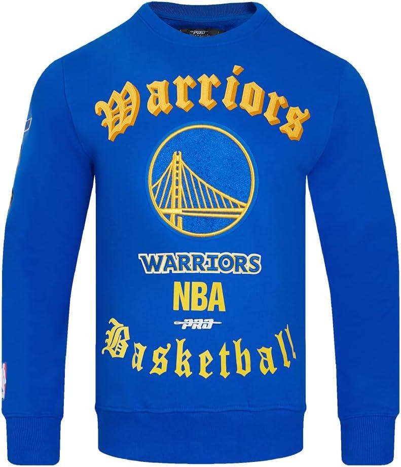 image:imagePro Standard Mens NBA Old English Brushed Back French Terry Crewneck SweatshirtRoyal Blue
