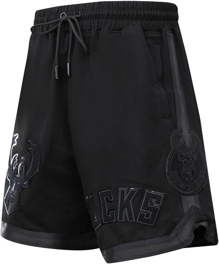 image:imagePro Standard NBA Mens Mens NBA Classic Triple Black Cotton Double Knit Athletic ShortBlack