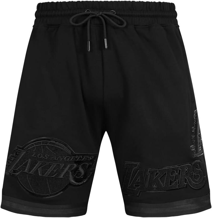 image:imagePro Standard NBA Mens Mens NBA Classic Triple Black Cotton Double Knit Athletic ShortBlack