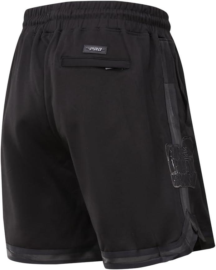 image:imagePro Standard NBA Mens Mens NBA Classic Triple Black Cotton Double Knit Athletic ShortBlack