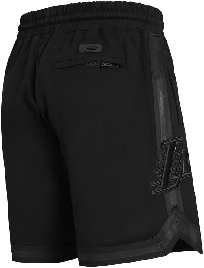 image:imagePro Standard NBA Mens Mens NBA Classic Triple Black Cotton Double Knit Athletic ShortBlack