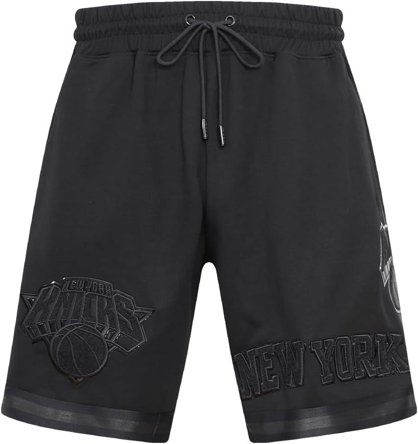 image:imagePro Standard NBA Mens Mens NBA Classic Triple Black Cotton Double Knit Athletic ShortBlack