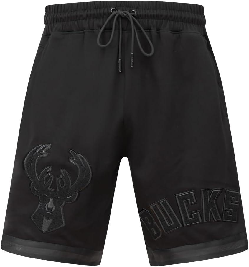 image:imagePro Standard NBA Mens Mens NBA Classic Triple Black Cotton Double Knit Athletic ShortBlack