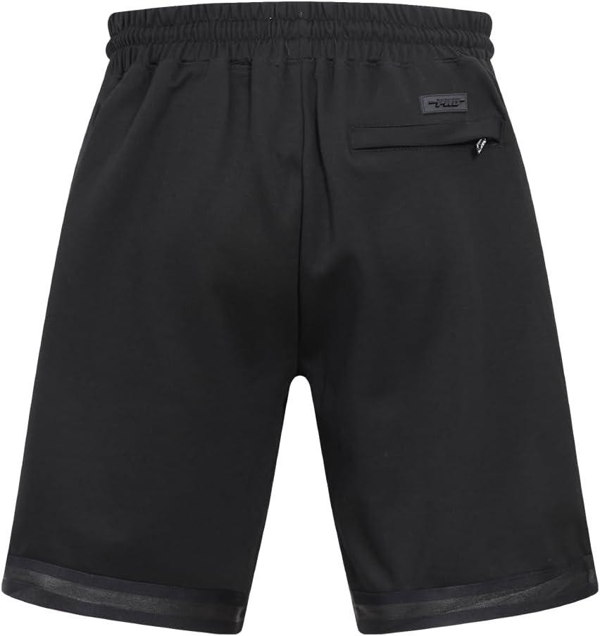 image:imagePro Standard NBA Mens Mens NBA Classic Triple Black Cotton Double Knit Athletic ShortBlack