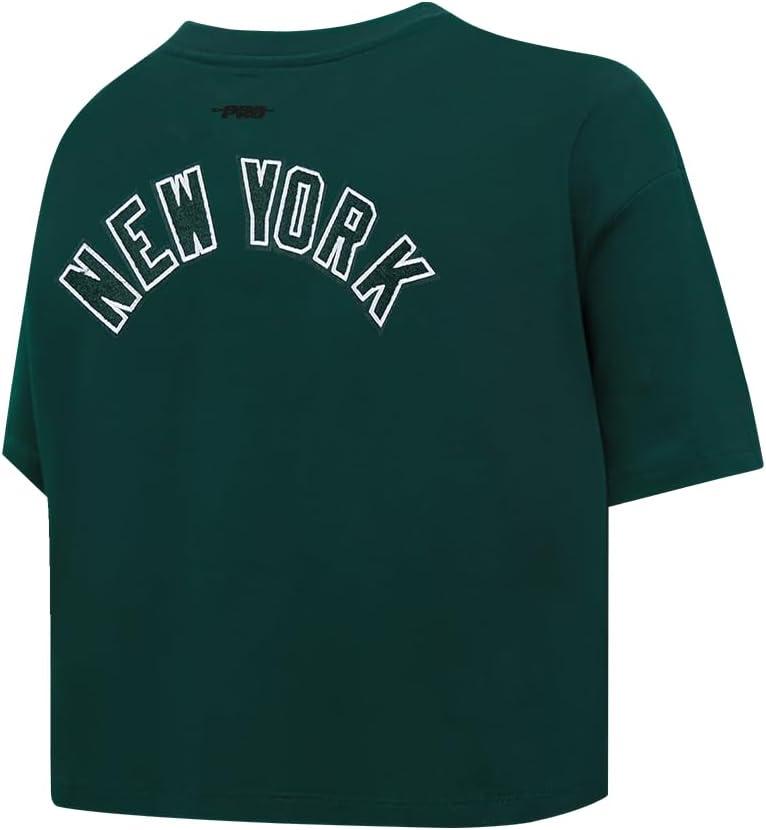 image:imageWomens NFL Classic Chenille Cotton Single Jersey Short Sleeve Boxy TeeForest Green