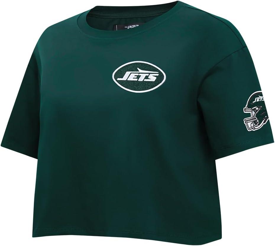 image:imageWomens NFL Classic Chenille Cotton Single Jersey Short Sleeve Boxy TeeForest Green