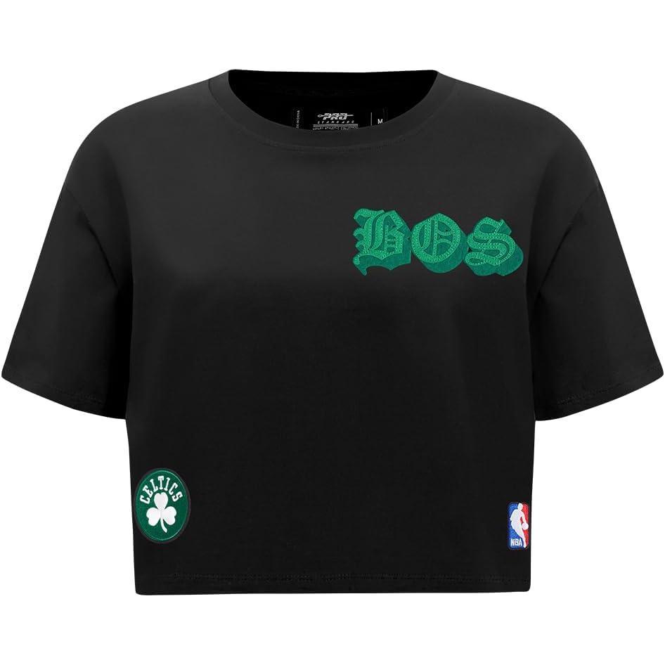 image:imagePro Standard Womens NBA Old English Cotton Short Sleeve Boxy TeeBlack