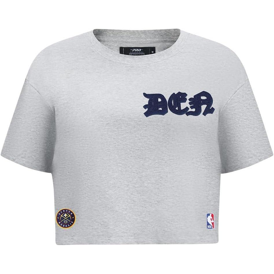 image:imagePro Standard Womens NBA Old English Cotton Short Sleeve Boxy TeeHeather Grey