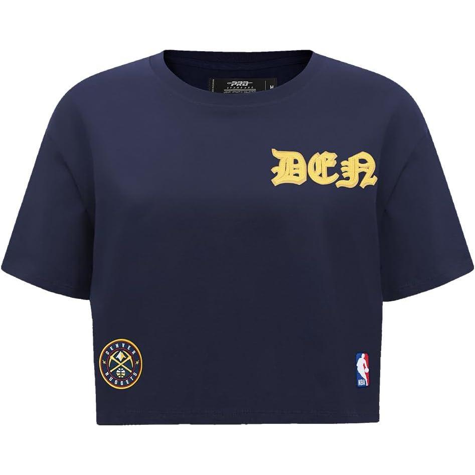 image:imagePro Standard Womens NBA Old English Cotton Short Sleeve Boxy TeeMidnight Navy