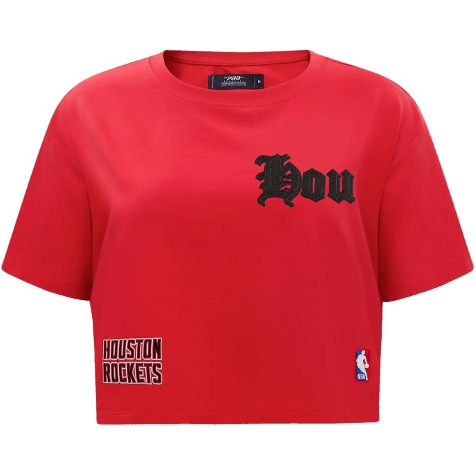 image:imagePro Standard Womens NBA Old English Cotton Short Sleeve Boxy TeeRed