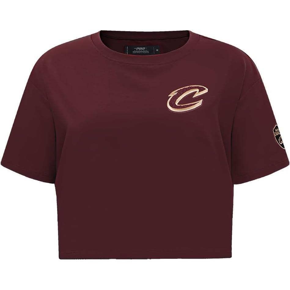 image:imageWomens NBA Classic Chenille Cotton Short Sleeve Boxy TeeWine