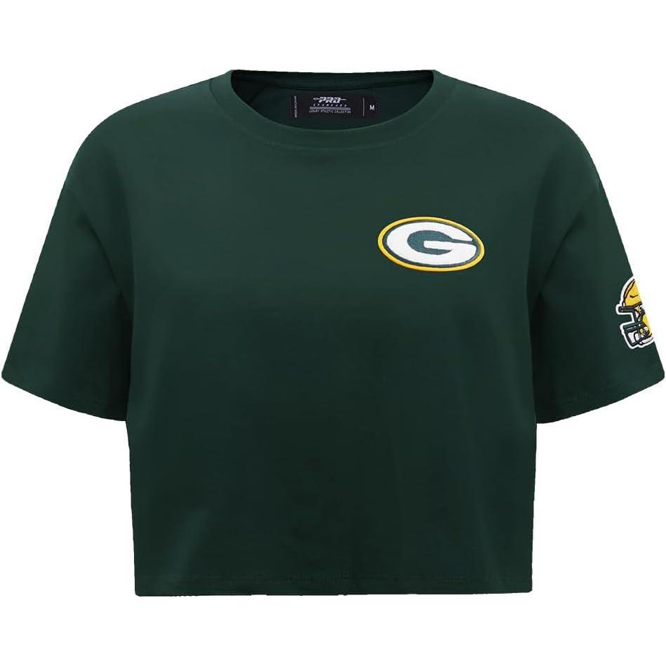 image:imageWomens NFL Classic Chenille Cotton Single Jersey Short Sleeve Boxy TeeForest Green