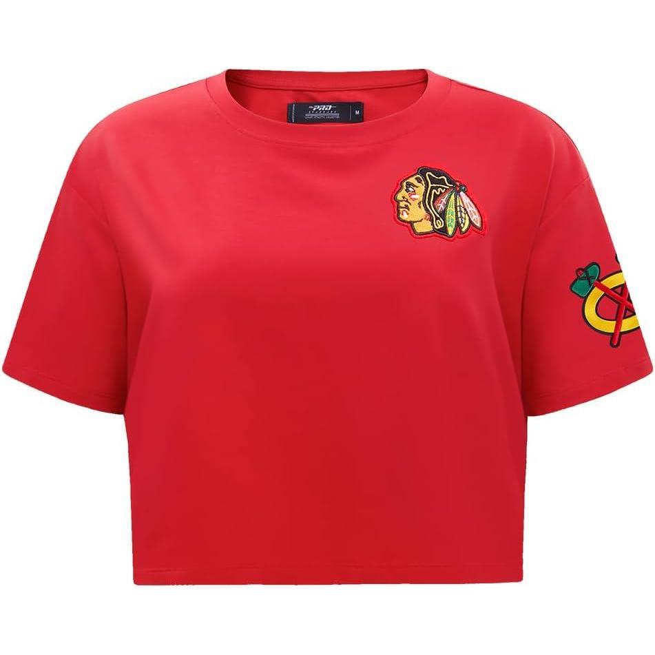 image:imageWomens NHL Classic Chenille Cotton Short Sleeve Boxy TeeRed