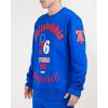 Pro Standard Mens NBA Old English Brushed Back French Terry Crewneck Sweatshirt(Royal Blue)