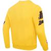 Pro Standard Mens NBA Old English Brushed Back French Terry Crewneck Sweatshirt(Yellow)