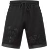 Pro Standard NBA Mens Mens NBA Classic Triple Black Cotton Double Knit Athletic Short(Black)