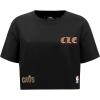 Pro Standard Womens NBA Old English Cotton Short Sleeve Boxy Tee(Black)