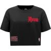 Pro Standard Womens NBA Old English Cotton Short Sleeve Boxy Tee(Black)