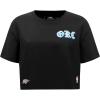 Pro Standard Womens NBA Old English Cotton Short Sleeve Boxy Tee(Black)