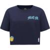 Pro Standard Womens NBA Old English Cotton Short Sleeve Boxy Tee(Midnight Navy)