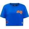 Pro Standard Womens NBA Old English Cotton Short Sleeve Boxy Tee(Royal Blue)