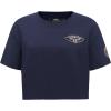 Womens NBA Classic Chenille Cotton Short Sleeve Boxy Tee(Midnight Navy)