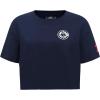 Womens NBA Classic Chenille Cotton Short Sleeve Boxy Tee(Midnight Navy)