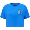 Womens NBA Classic Chenille Cotton Short Sleeve Boxy Tee(Royal Blue)