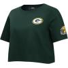 Womens NFL Classic Chenille Cotton Single Jersey Short Sleeve Boxy Tee(Forest Green)