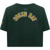 Womens NFL Classic Chenille Cotton Single Jersey Short Sleeve Boxy Tee(Forest Green)