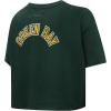 Womens NFL Classic Chenille Cotton Single Jersey Short Sleeve Boxy Tee(Forest Green)