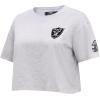 Womens NFL Classic Chenille Cotton Single Jersey Short Sleeve Boxy Tee(Heather Grey)