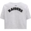 Womens NFL Classic Chenille Cotton Single Jersey Short Sleeve Boxy Tee(Heather Grey)