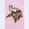 Womens NFL Classic Chenille Cotton Single Jersey Short Sleeve Boxy Tee(Minnesota Vikings  Pink)