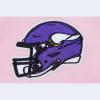 Womens NFL Classic Chenille Cotton Single Jersey Short Sleeve Boxy Tee(Minnesota Vikings  Pink)