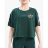 Womens NHL Classic Chenille Cotton Short Sleeve Boxy Tee(Forest Green)