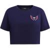 Womens NHL Classic Chenille Cotton Short Sleeve Boxy Tee(Midnight Navy)