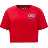 Womens NHL Classic Chenille Cotton Short Sleeve Boxy Tee(Red)