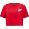 Womens NHL Classic Chenille Cotton Short Sleeve Boxy Tee(Red)