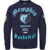 Pro Standard Mens NBA Old English Brushed Back French Terry Crewneck Sweatshirt(Midnight Navy)