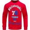 Pro Standard Mens NBA Old English Brushed Back French Terry Crewneck Sweatshirt(Team Color)