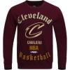 Pro Standard Mens NBA Old English Brushed Back French Terry Crewneck Sweatshirt(Wine)