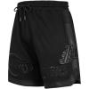 Pro Standard NBA Mens Mens NBA Classic Triple Black Cotton Double Knit Athletic Short(Black)