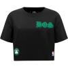 Pro Standard Womens NBA Old English Cotton Short Sleeve Boxy Tee(Black)