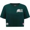 Pro Standard Womens NBA Old English Cotton Short Sleeve Boxy Tee(Forest Green)