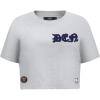 Pro Standard Womens NBA Old English Cotton Short Sleeve Boxy Tee(Heather Grey)
