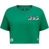 Pro Standard Womens NBA Old English Cotton Short Sleeve Boxy Tee(Kelly Green)