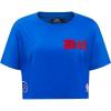 Pro Standard Womens NBA Old English Cotton Short Sleeve Boxy Tee(Royal Blue)